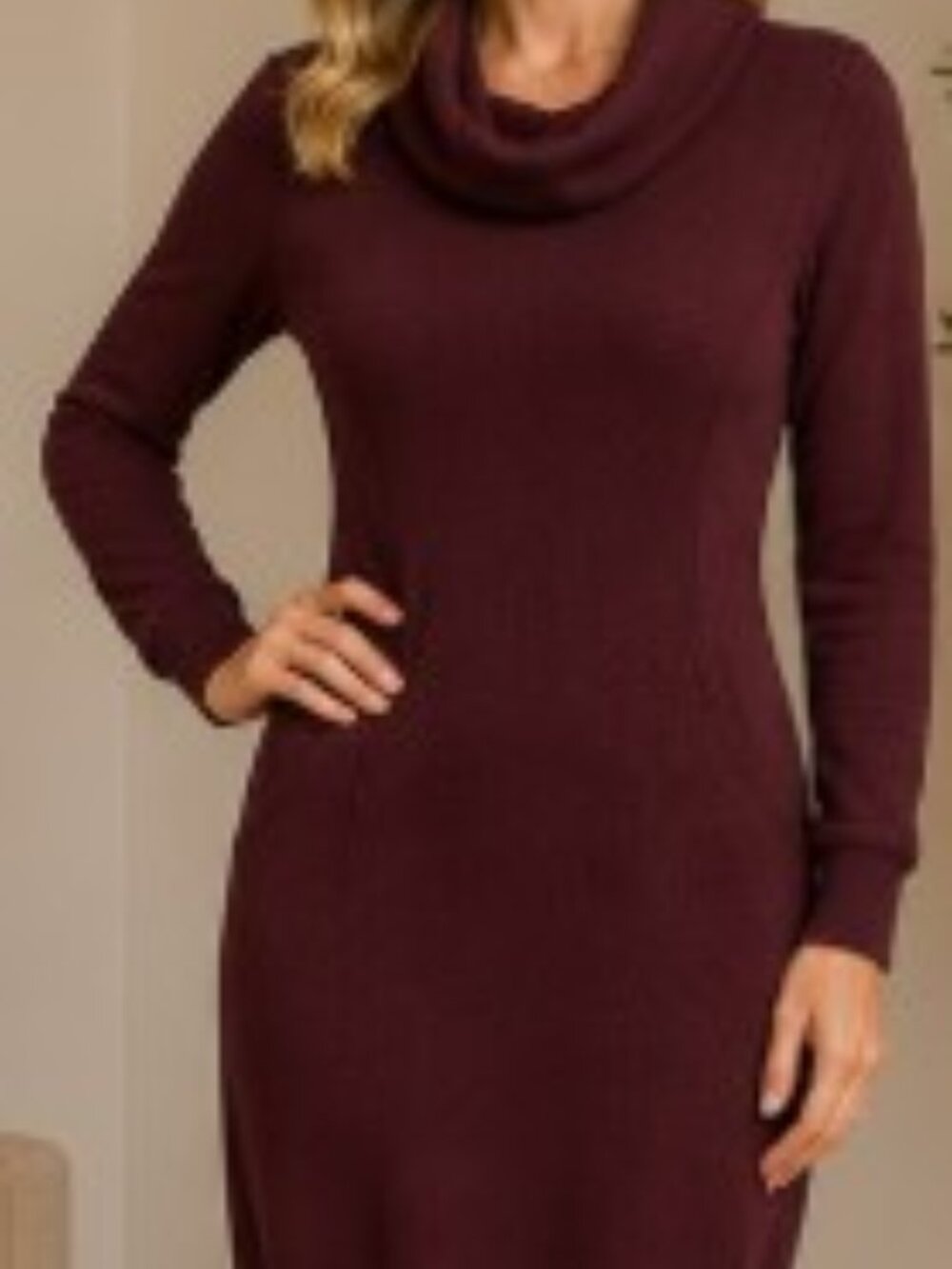 Merrell Cowl Neck Sweater Dress  Size Medium